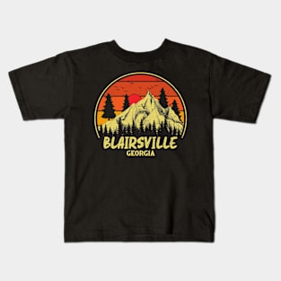 Vintage Blairsville Georgia GA Mountains Hiking Souvenir Kids T-Shirt